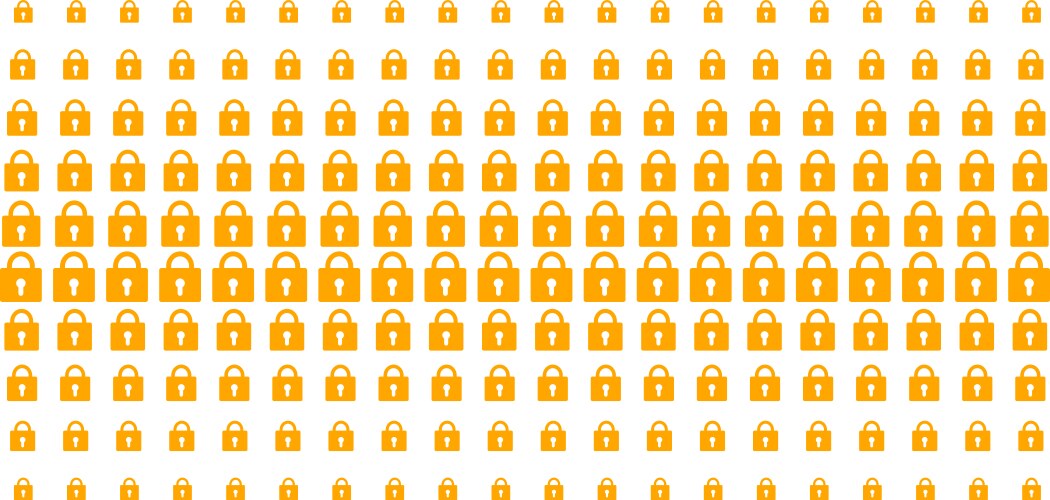 Lock shape halftone array vector image