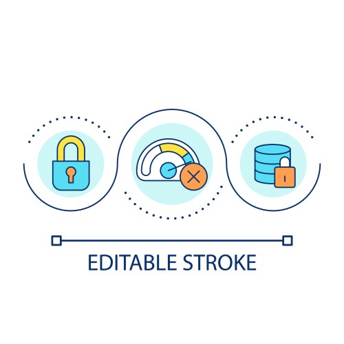 Database management loop concept icon vector image