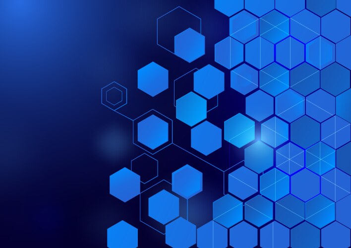 3d technology hexagonal abstract background Vector Image