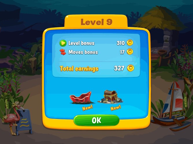Complete set of level button game ui pop-up icon vector image