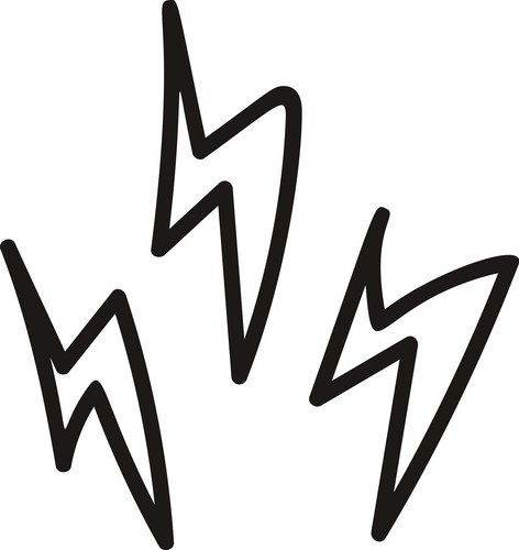 Dynamic Thunderbolts Sketch Vector Image