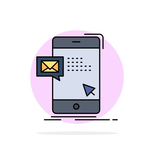 Bulk dialog instant mail message flat color icon vector image