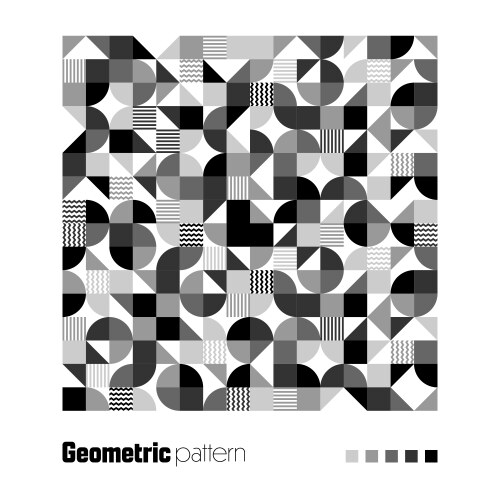 geometric trendy pattern bauhaus style modern vector