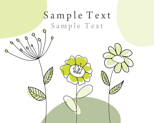 Cute floral card Royalty Free Vector Image - VectorStock