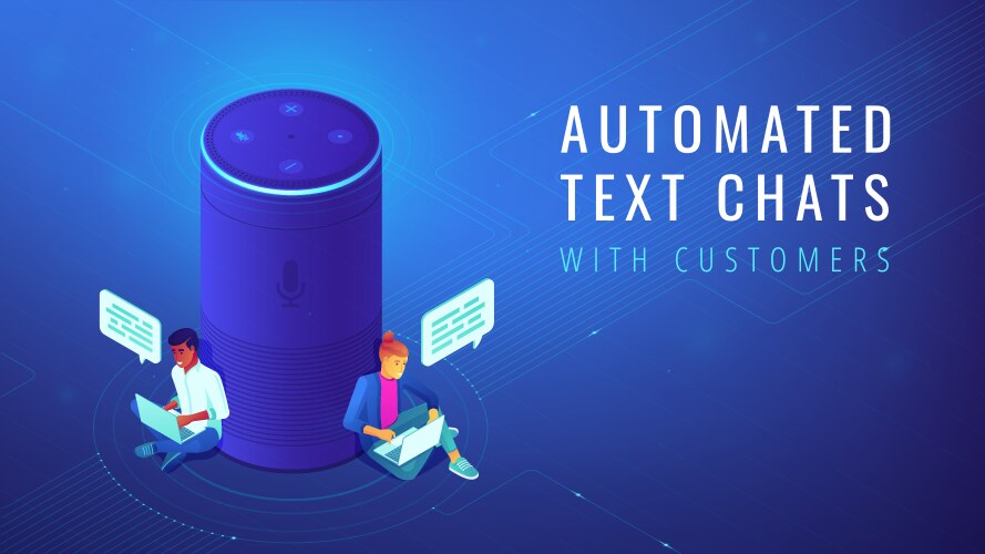 Isometric voice assistant automated text chats vector image