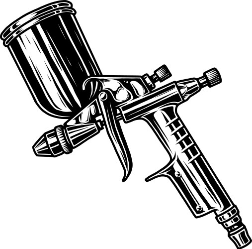 Monochrome of spray gun vector image