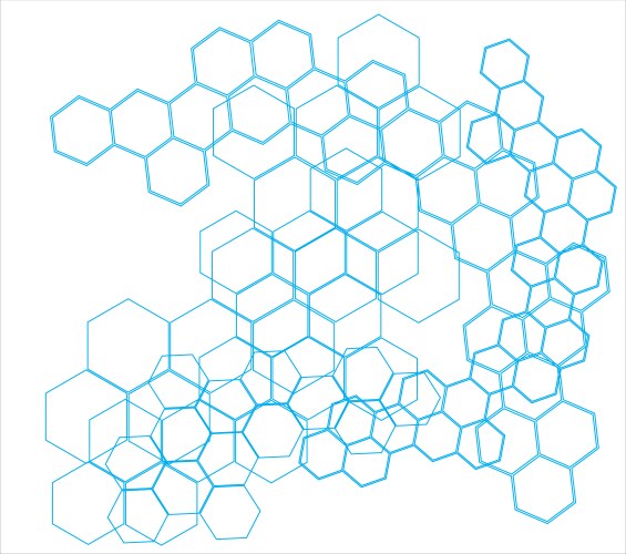 Abstract molecular structure background vector image