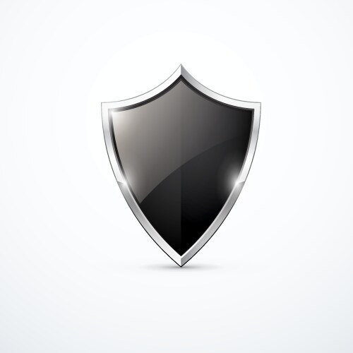 Black shield icon Royalty Free Vector Image - VectorStock