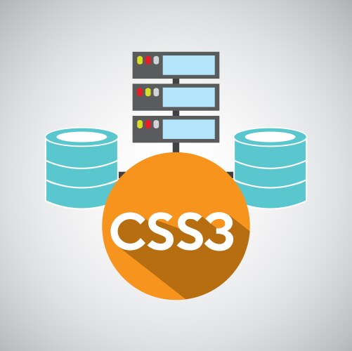 Css3 language data base storage vektorbild