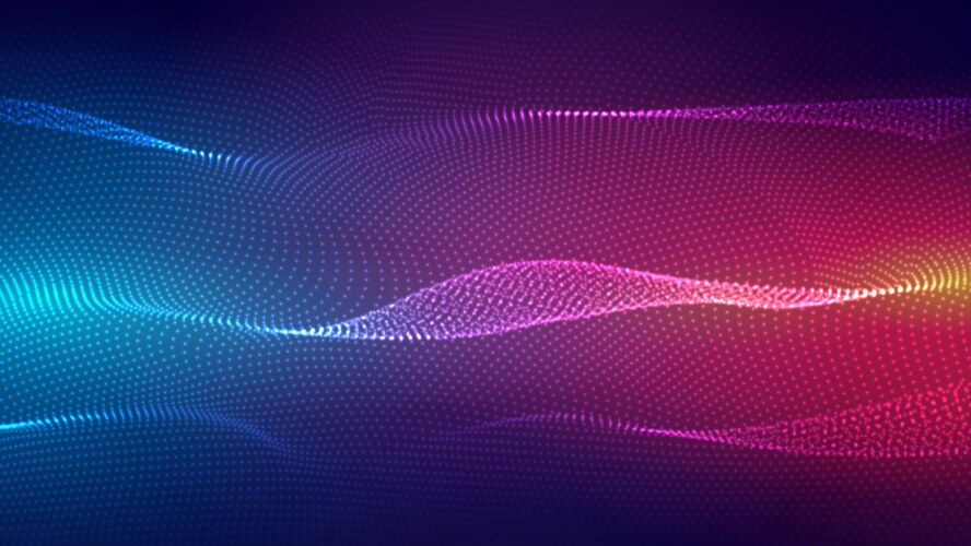 Dynamic abstract liquid flow particles background vector image