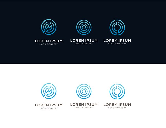 World circle tech logo design concept icon Vector Image