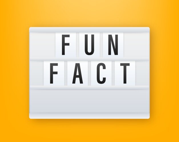 3d lightbox shape with gradient fun fact vector image