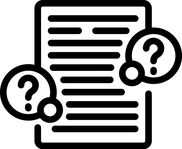 Help page icon outline faq support vector image