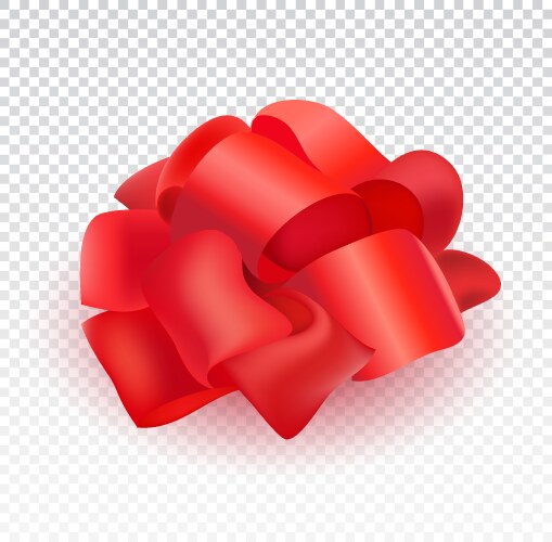 Realistic blue ribbon bow Royalty Free Vector Image