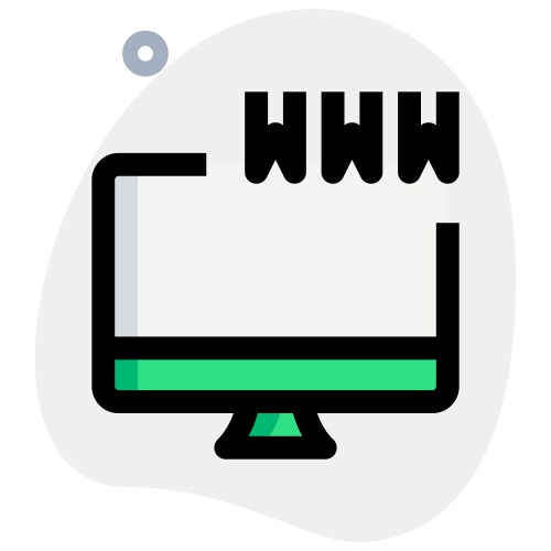 Url used to specify the address or location vector image