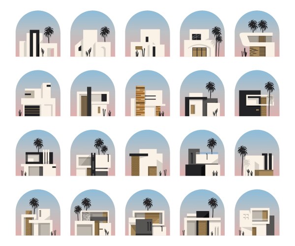 Modern minimalist of house Royalty Free Vector Image