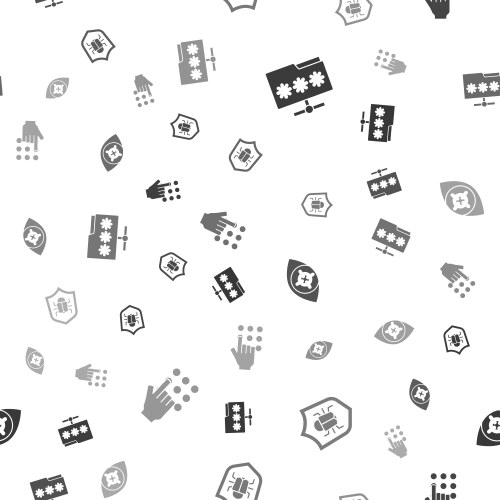 Set folder with password system bug eye scan vector image