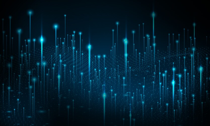 Big data technology background particle mist vector image