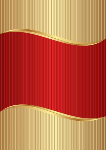 Abstract background gold and red vector image