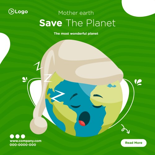 Save earth ecology poster Royalty Free Vector Image