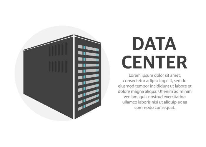Data center network servers computer hardware vector image