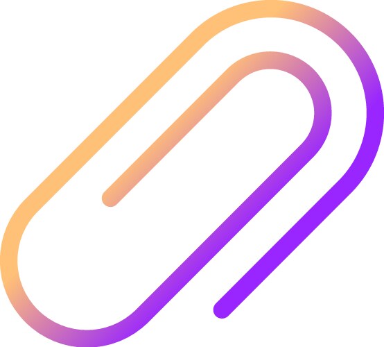 Paperclip pixel perfect gradient linear ui icon vector image