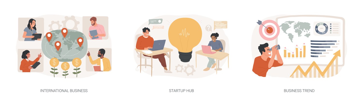 Project management isolated concept Royalty Free Vector