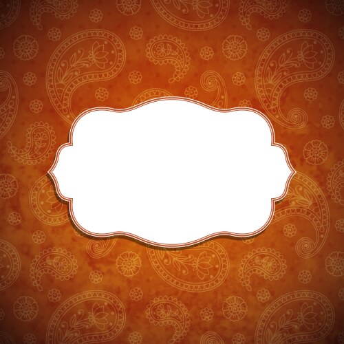 Frame in the indian style Royalty Free Vector Image