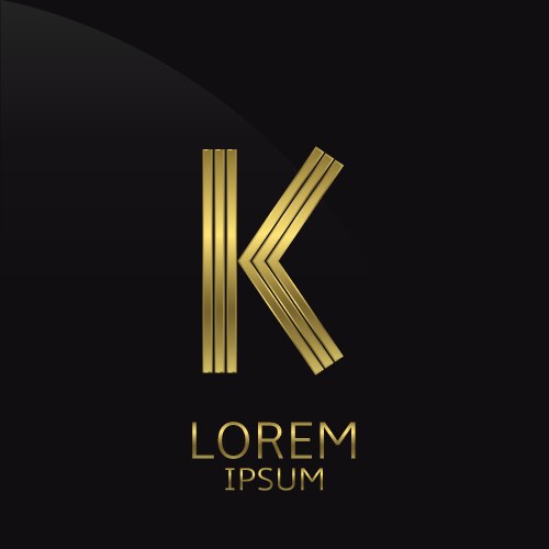 A golden gold feather letter logo icon design Vector Image
