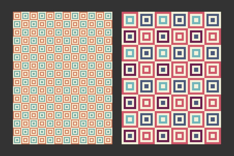 Retro seamless pattern abstract geometric vector image