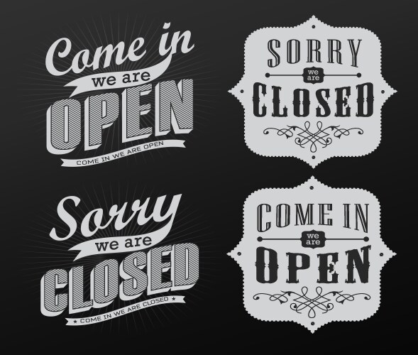 Open vintage retro Vector Image