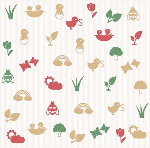 Monochrome seamless pattern with honey bees Vector Image