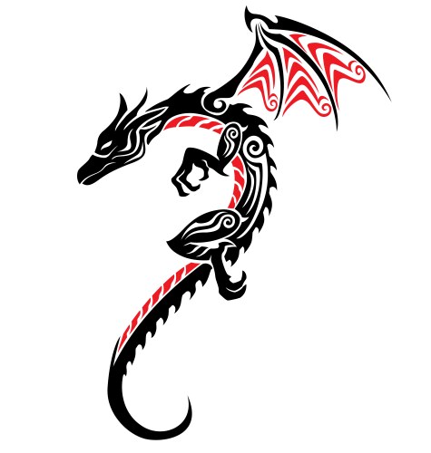 Dragon Tattoo Artwork Vector Image
