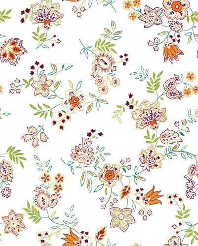 Flower pattern for textile design Royalty Free Vector Image
