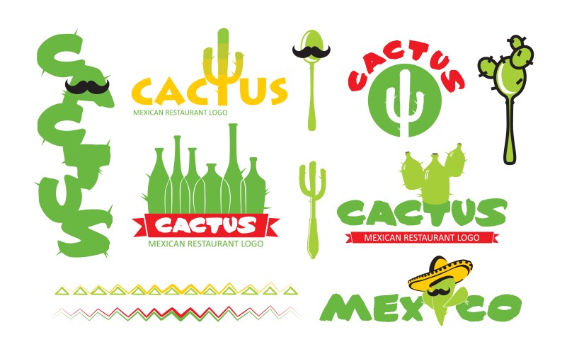 Cactus set Royalty Free Vector Image - VectorStock
