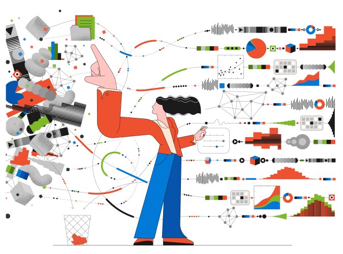 Data mining and preprocessing vector image