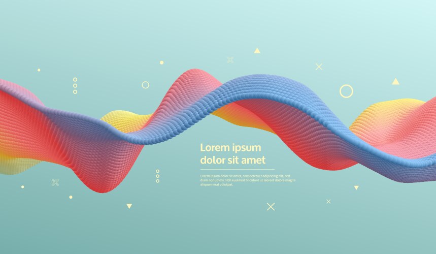 3D Wavy Particle Background vector image