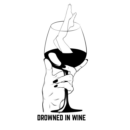 Hand drawn glass wine Vector Image