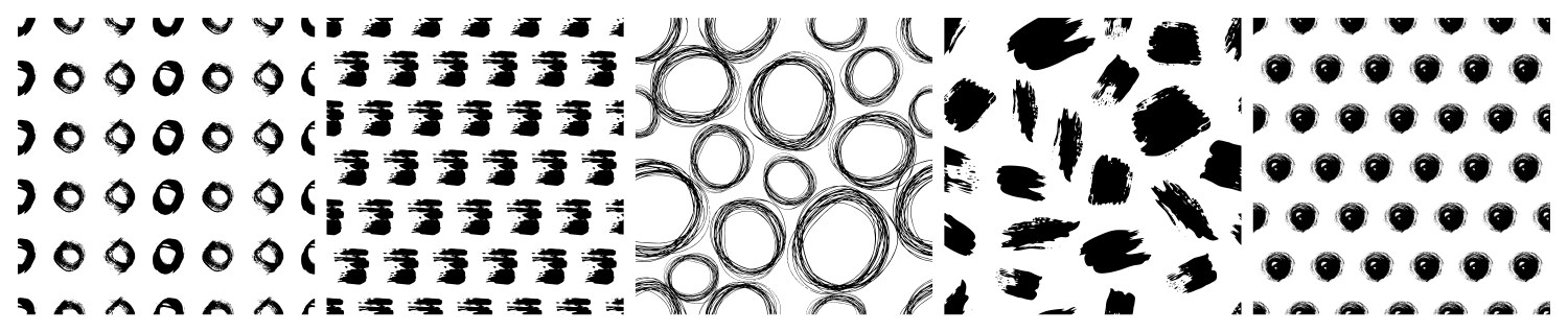 Set of seamless patterns with scribble smears vector image