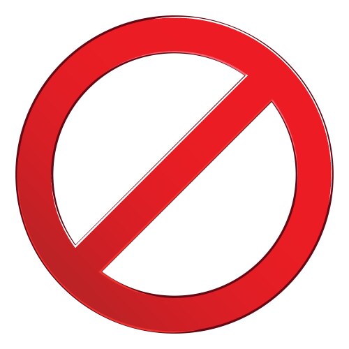 sign forbidden empty vector