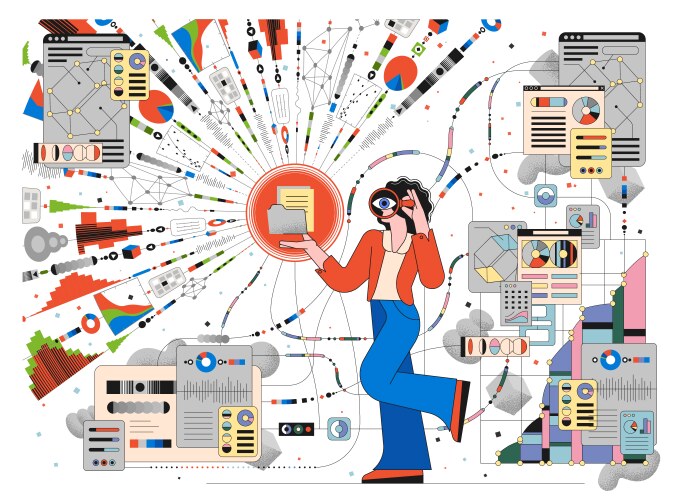 Data understanding validation and analysis vector image