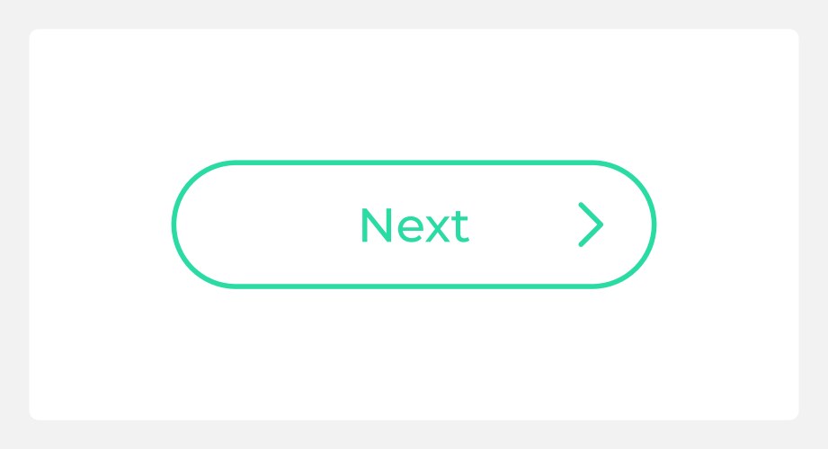 Hover next move button ui element template vector image