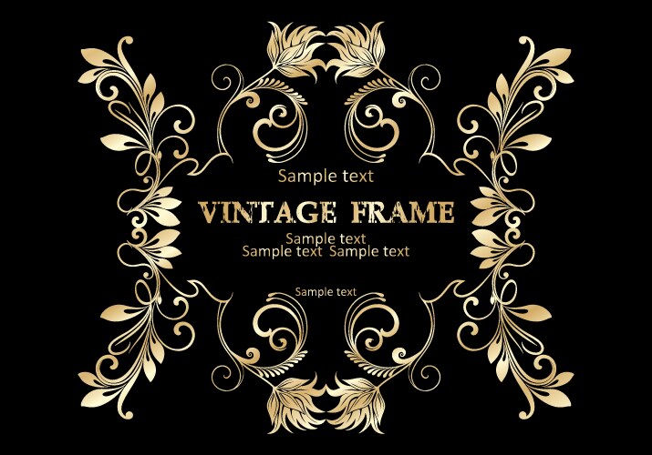 Vintage frame Royalty Free Vector Image - VectorStock
