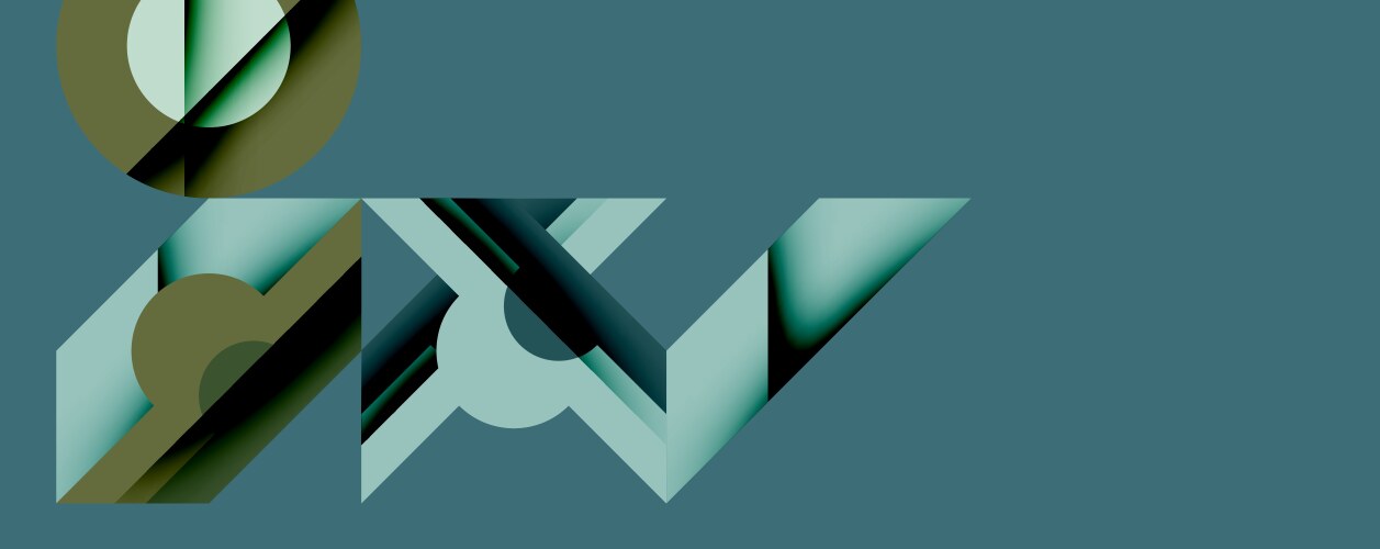 Abstract geometric shapes overlap creating vector image