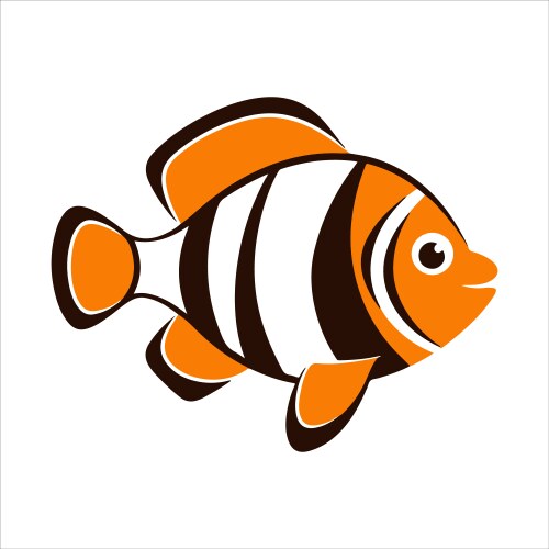 Clownfish silhouette Vector Image