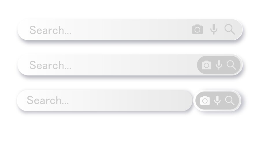 Search bar for user interface design and website vector image