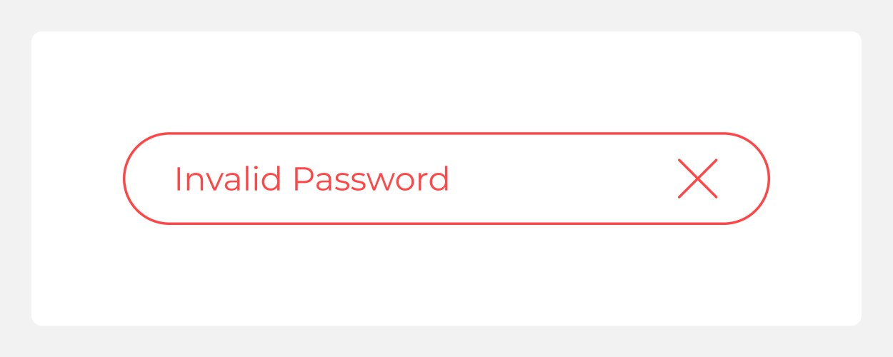 Wrong password ui element template vektorbild