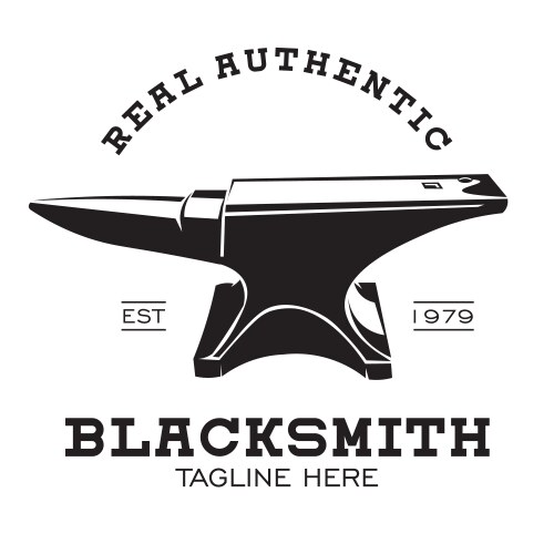 Blacksmith logo design Vector Image