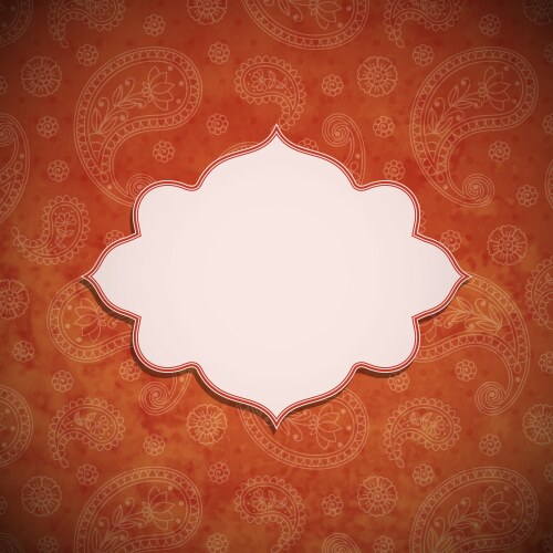 Frame in the indian style Royalty Free Vector Image