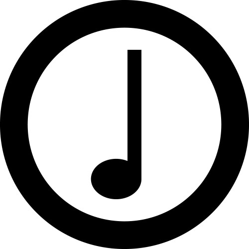 Music note icon black color Royalty Free Vector Image